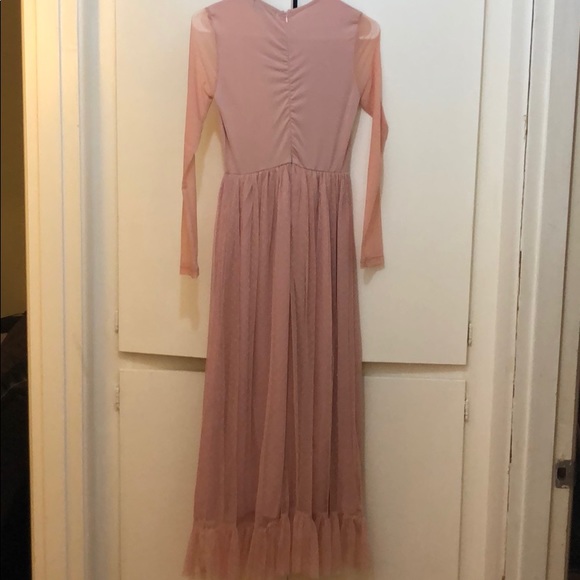 sold 🆕 Mesh Overlay Ruffle Hem Dress - Picture 7 of 7